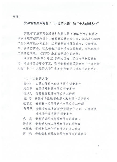 关于召开安徽省江苏商会第二届三次理事会